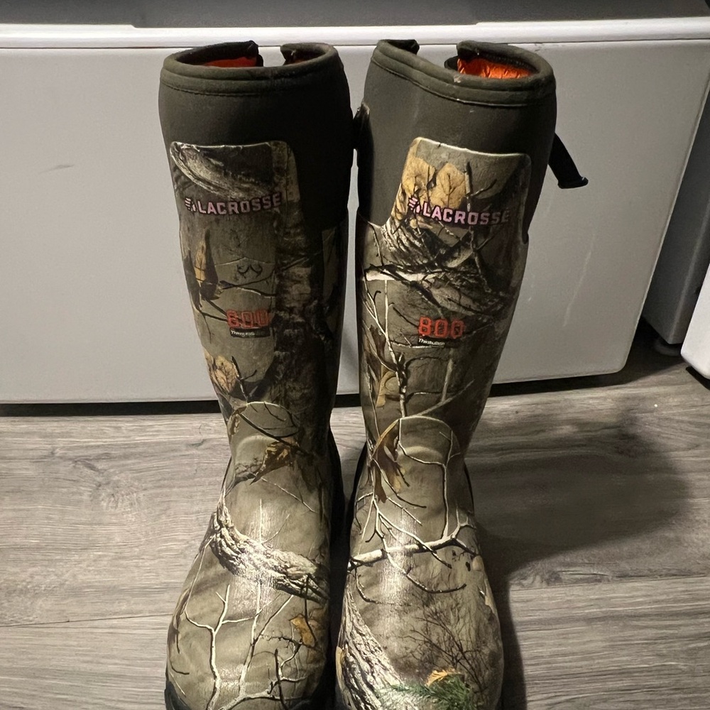 LaCrosse Green and Brown Camouflage Boots